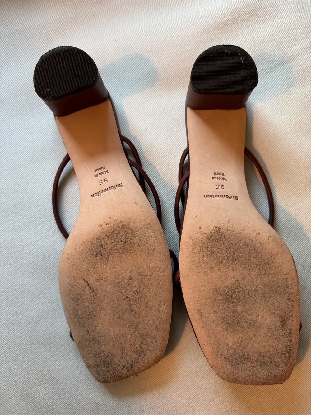 Brown Reformation Suzy Heeled Sandal - Picture 8 of 12